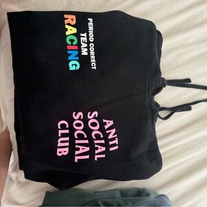 Anti Social Social Club Black Backpack with Multicolor Text